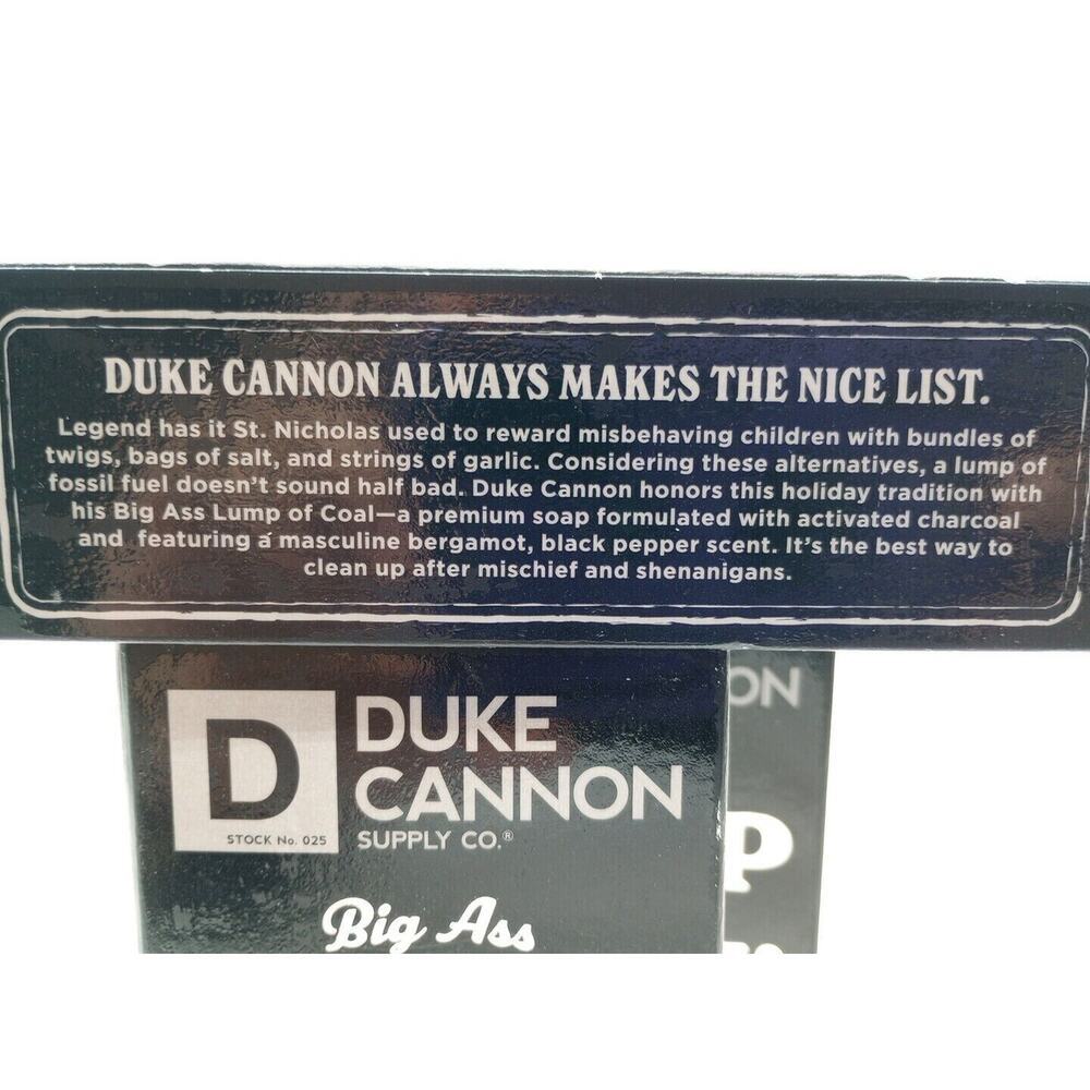 Duke Cannon Big Ass Lump of Coal Soap 10oz EA Activated Charcoal Set Of 3 - Picture 2 of 3